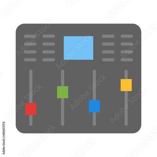 Faders Vector Flat Icon Design