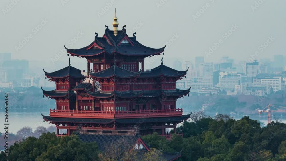 Hangzhou urban buildings timelapse Hangzhou urban buildings timelapse