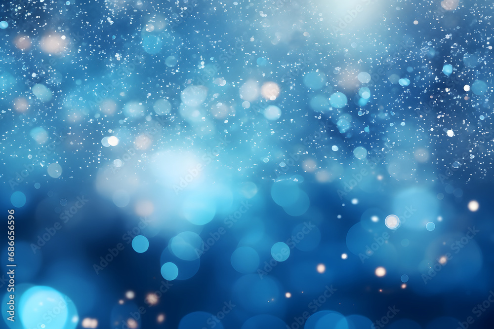 Blaue funkelnde Lichter Festlicher Hintergrund mit Textur. Abstrakt Weihnachten glitzernde helle Bokeh unscharf und fallende Sterne. Winter-Karte oder Einladung Blaue funkelnde Lichter Festlicher Hintergrund mit Textur. Abstrakt Weihnachten glitzernde helle Bokeh unscharf und fallende Sterne. Winter-Karte oder Einladung