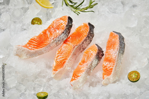 Images of salmon meat, sliced salmon, beautiful photos of salmon, high quality photo