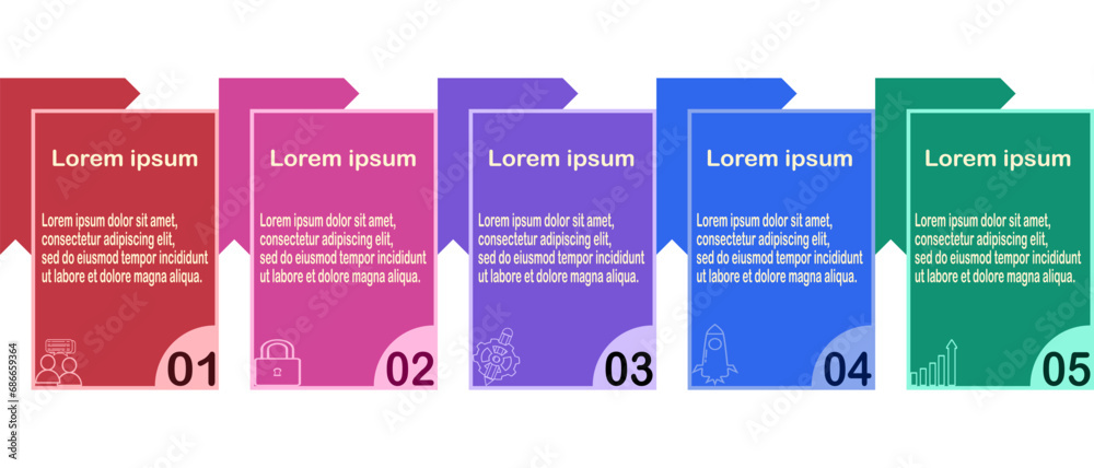 Fototapeta premium Vector business template for presentation. Creative concept for infographic.Vector illustration.