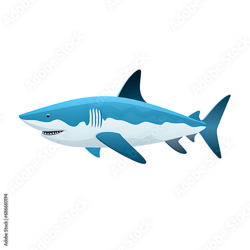 Dangerous Shark  the Fierce Predator of the Underwater World - Aquatic Wildlife  Ai Generative