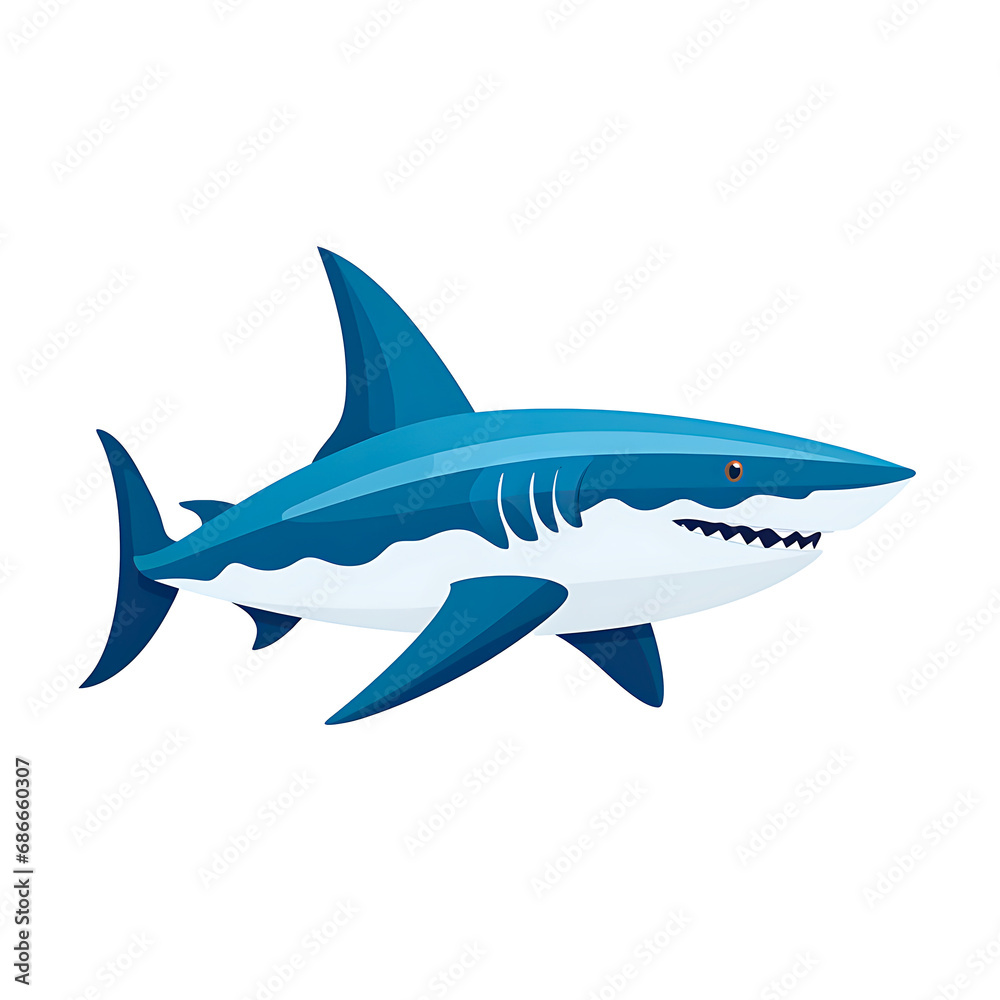 Dangerous Shark, the Fierce Predator of the Underwater World - Aquatic Wildlife, Ai Generative Dangerous Shark, the Fierce Predator of the Underwater World - Aquatic Wildlife, Ai Generative