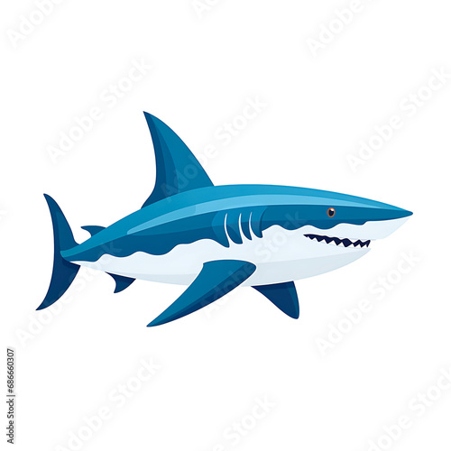 Dangerous Shark  the Fierce Predator of the Underwater World - Aquatic Wildlife  Ai Generative