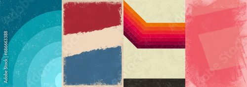 Abstract grunge set flyers layouts