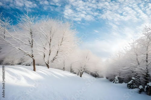 snow covered trees © Zoraiz