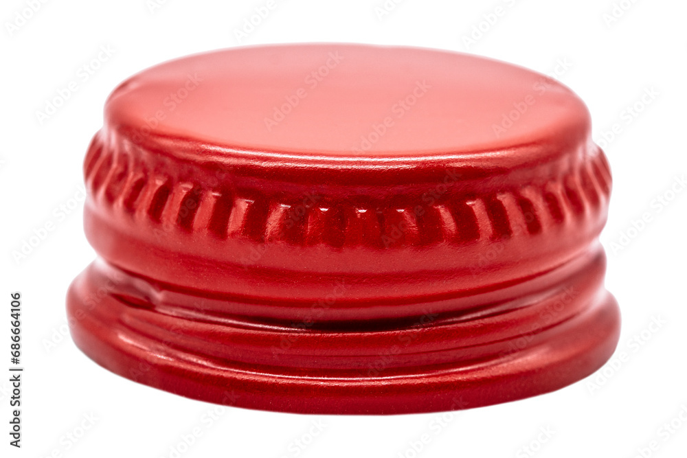 single red metal screw-on bottle cap single red metal screw-on bottle cap