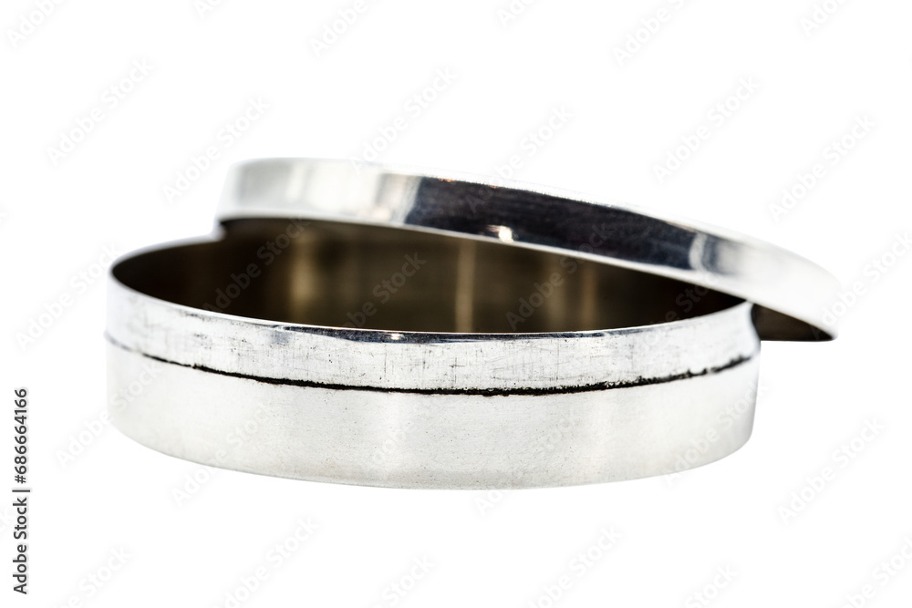 single plain box made of pure silver single plain box made of pure silver