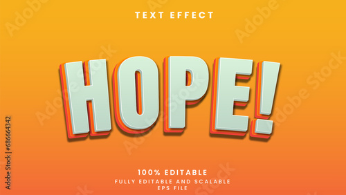Hope editable text effect	