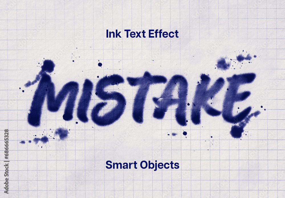 Ink Splashes Text Effect Mockup Stock Template | Adobe Stock