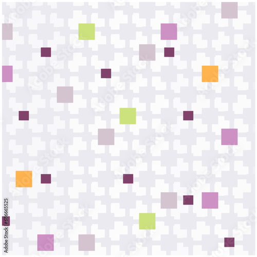 seamless pattern with squares light purple background.