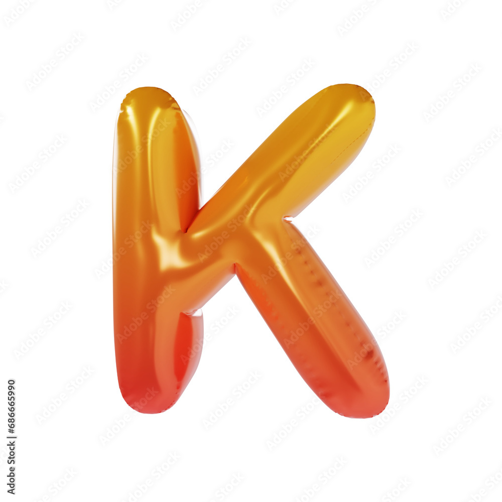 Alphabet Letter K Modern Style 3D illustration Alphabet Letter K Modern Style 3D illustration