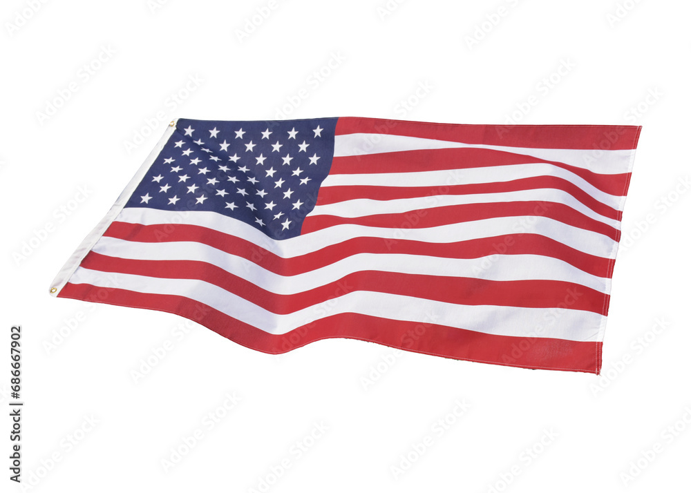 Fototapeta premium american flag isolated on white background. This has clipping path.