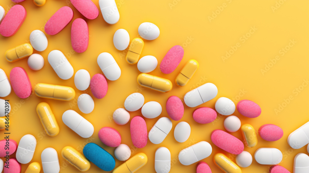 different color pills. Drugs and medicines different color pills. Drugs and medicines