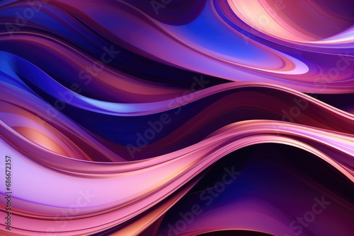 Abstract background with iridescent waves. Modern minimalistic wallpaper for screensavers  advertising  presentations. Multicoloured bright colourful pattern. Metallic silk and cloth material.