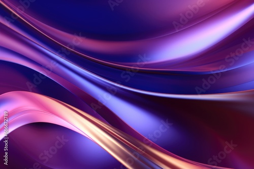 Abstract background with iridescent waves. Modern minimalistic wallpaper for screensavers, advertising, presentations. Multicoloured bright colourful pattern. Metallic silk and cloth material.