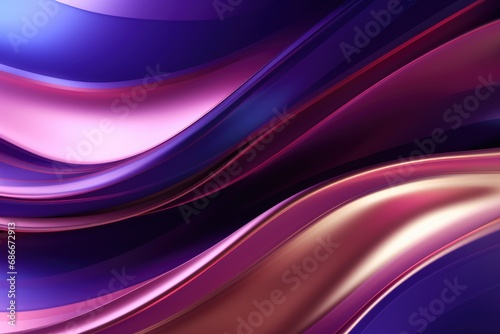 Abstract background with iridescent waves. Modern minimalistic wallpaper for screensavers, advertising, presentations. Multicoloured bright colourful pattern. Metallic silk and cloth material.