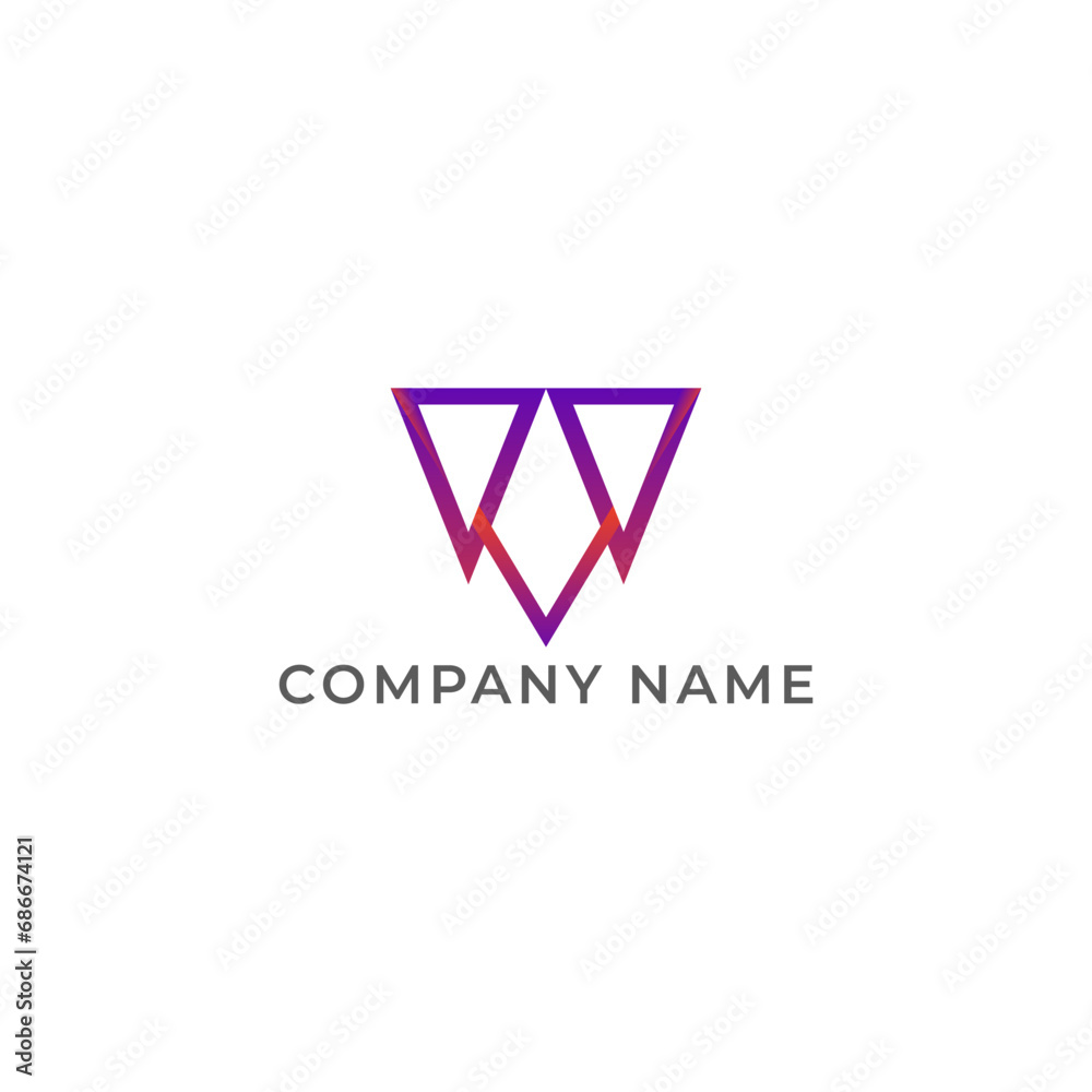 ILLUSTRATION LETTER WV GEOMETRIC LOGO ICON GRADIENT COLOR TEMPLATE SIMPLE MINIMALIST ELEMENT DESIGN SIMPLE VECTOR GOOD FOR APPS, BRAND ILLUSTRATION LETTER WV GEOMETRIC LOGO ICON GRADIENT COLOR TEMPLATE SIMPLE MINIMALIST ELEMENT DESIGN SIMPLE VECTOR GOOD FOR APPS, BRAND