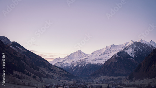 sunset over the mountains