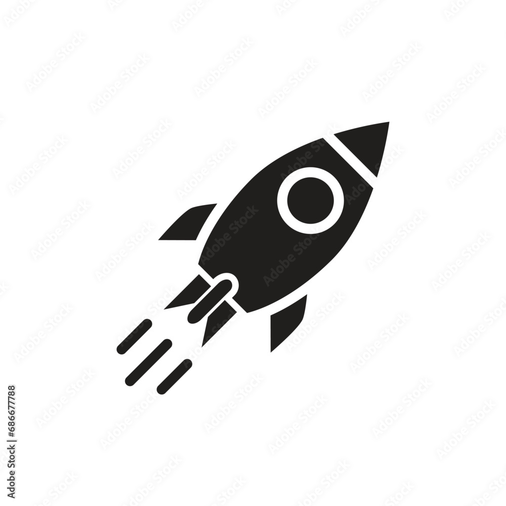 Rocket icon vector logo design flat style illustration Rocket icon vector logo design flat style illustration