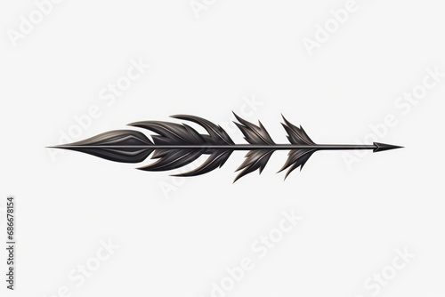 A black and white drawing of an arrow. Suitable for various design projects.