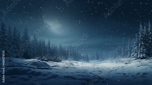 snow covered forest