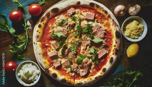 delicious Italian tuna pizza