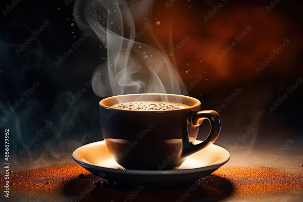 A picture of a cup of coffee with steam rising out of it. A picture of a cup of coffee with steam rising out of it.