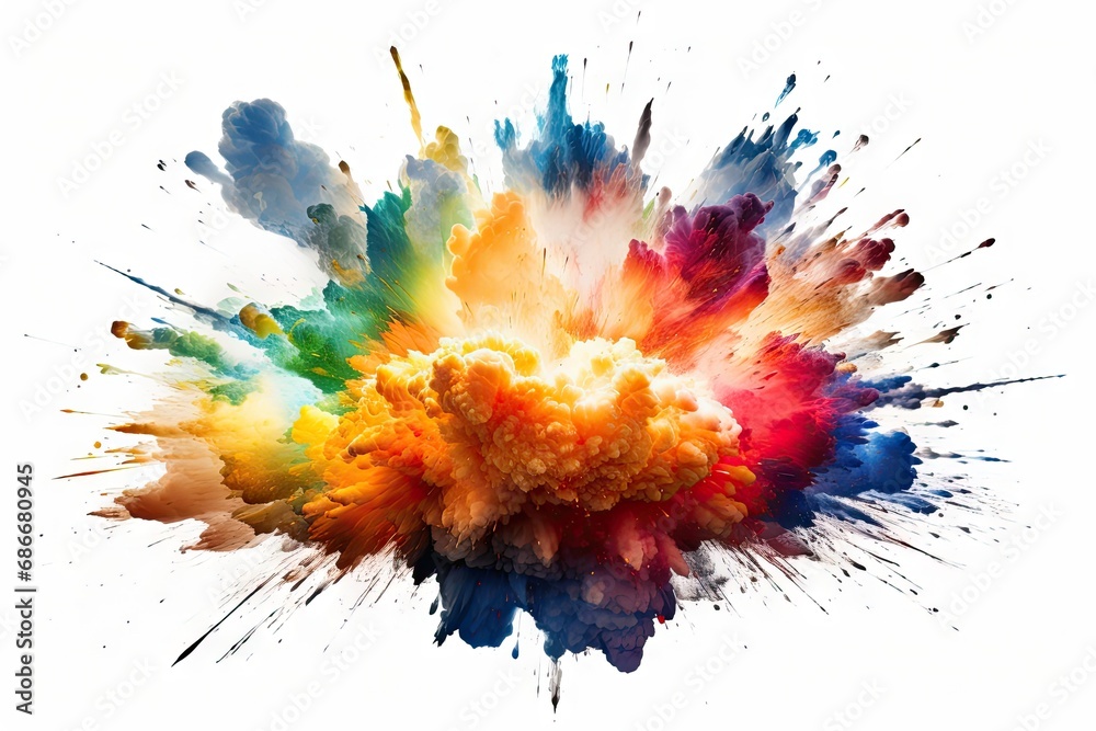 An explosion isolated on white background