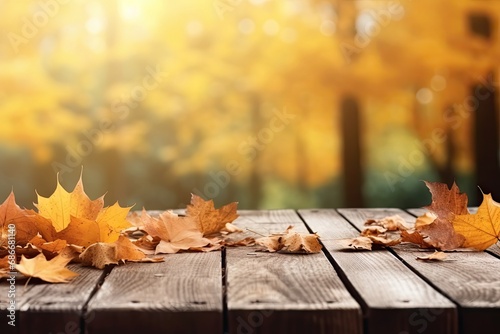 Beautiful colorful natural autumn background for product presentation
