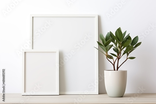 Wallpaper Mural picture frame and flower vase Torontodigital.ca