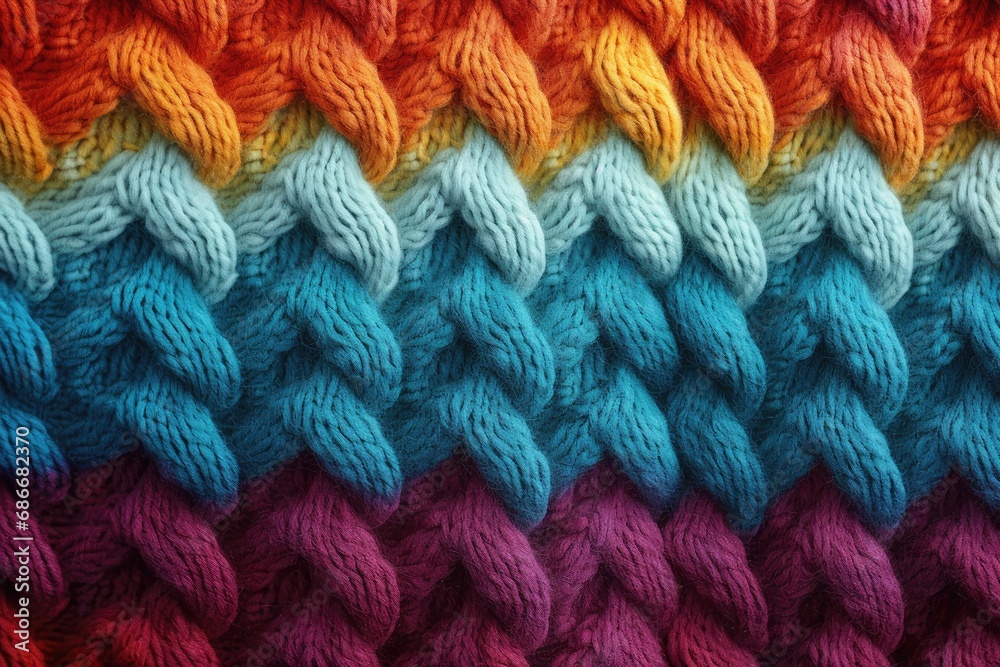Colorful knit texture background
