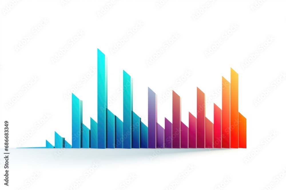 A vibrant graphic displaying a bar chart on a clean white background. 