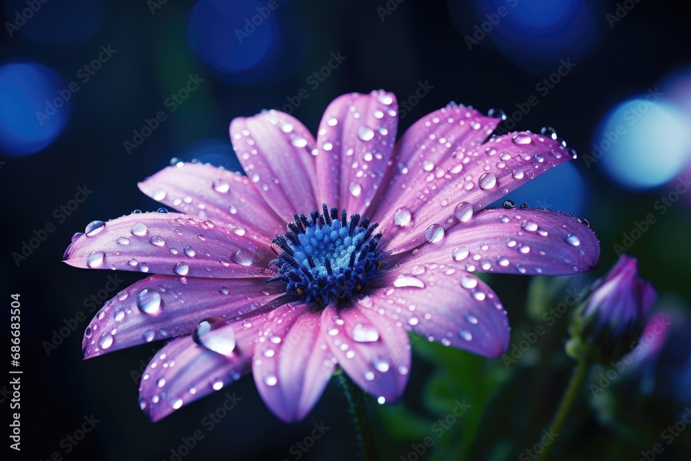 Flower with dew dop, beautiful macro photography Flower with dew dop, beautiful macro photography
