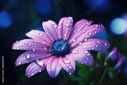 Flower with dew dop  beautiful macro photography