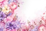 A beautiful floral background featuring pink and purple flowers. This versatile image can be used for various purposes