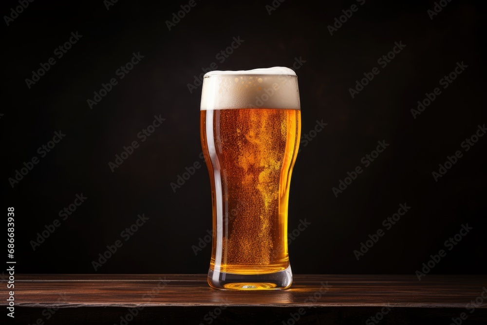 Glass of beer lager pint
