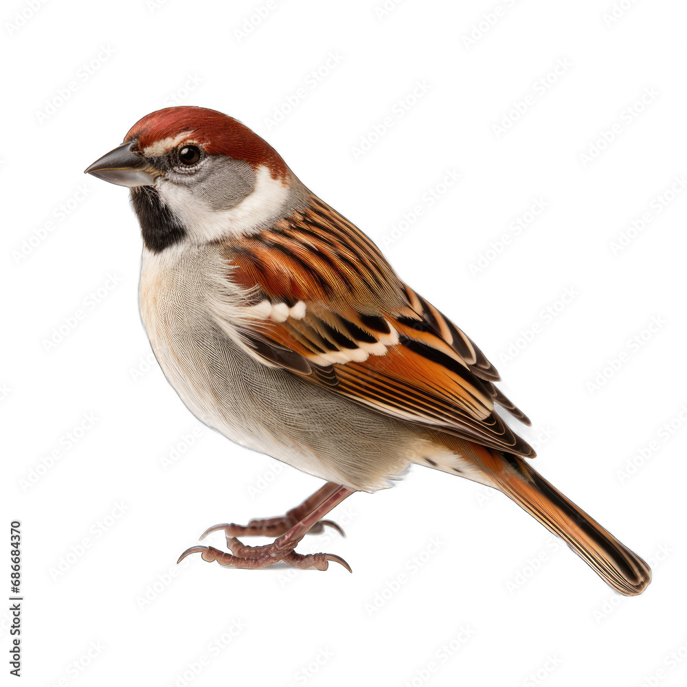 Fototapeta premium American Tree Sparrow isolated on transparent background