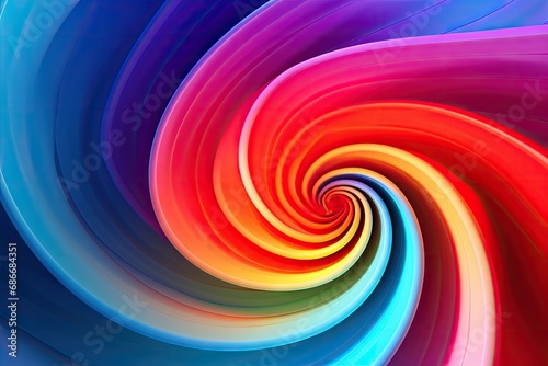 Gradient color bright futuristic spiral