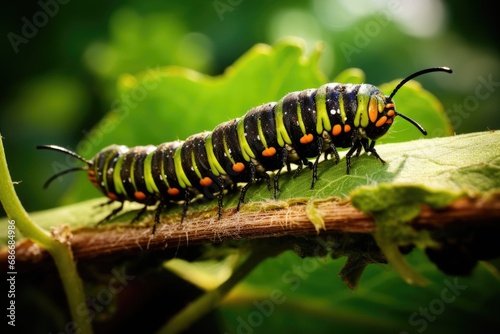 caterpillar with nature high resolution HD large format not blurry (AI Generator) © naruto