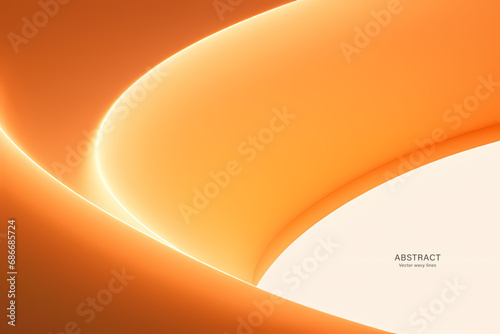 Abstract Light Orange Background. colorful wavy design wallpaper. creative graphic 2 d illustration. trendy fluid cover with dynamic shapes flow.