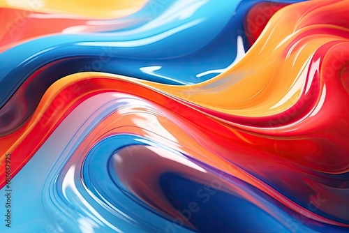 The close up of a glossy liquid surface abstract