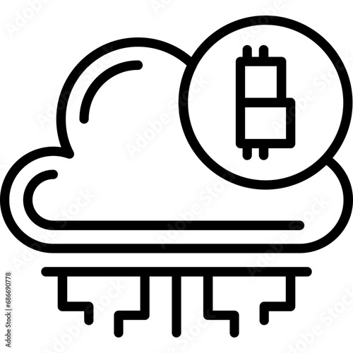 Cloud mining Icon