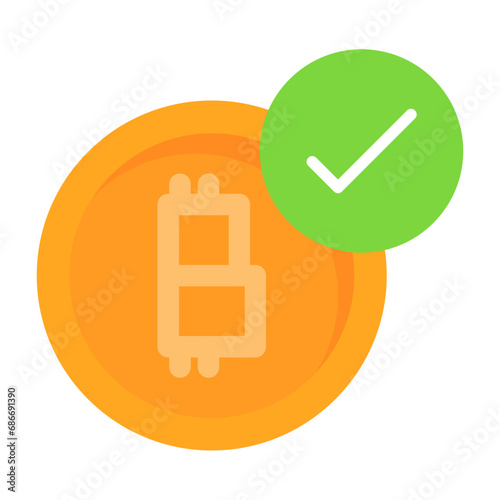 Bitcoin accepted Icon