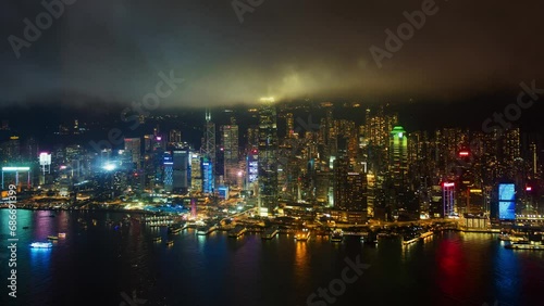 Wallpaper Mural Hongkong urban city skyline with skyscraper in China, Asia. Torontodigital.ca