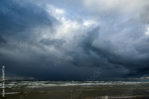 Cloudy sky over Baltic sea. © Janis Smits