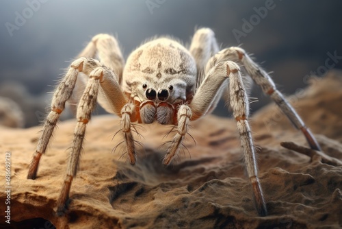 An impressive spider, an expert weaver and hunter. Detailed graphics, clear visuals, arachnid photography © naruto