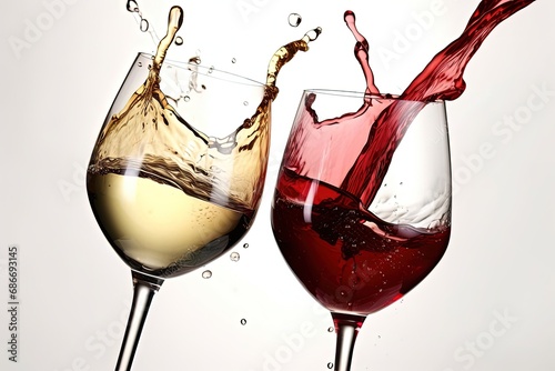 Wine party alcohol beverage drink red winery splashing background illustration Generative AI