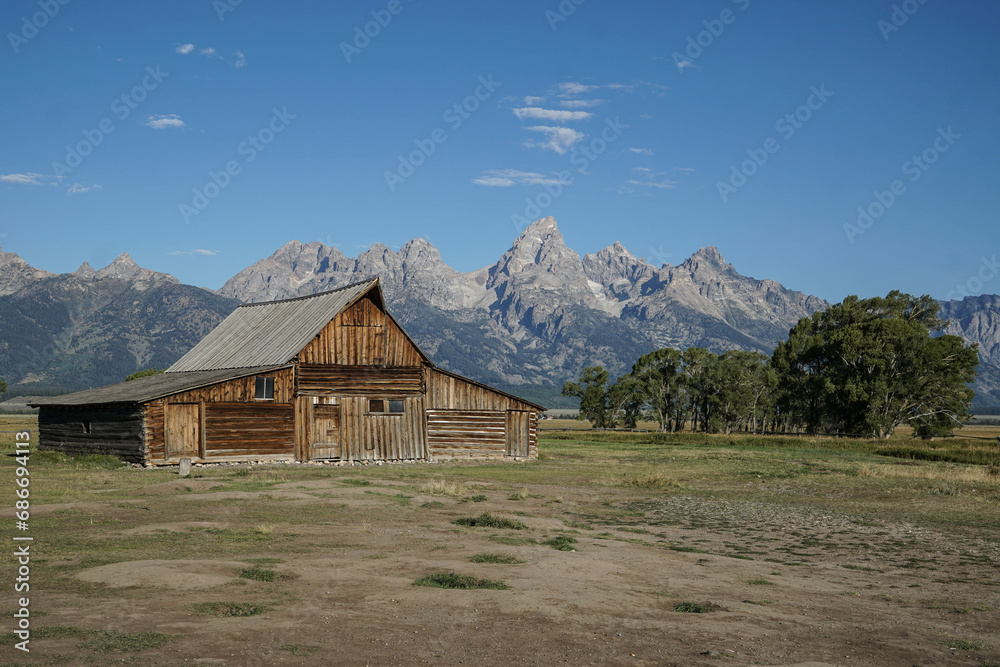 Wyoming's iconic Mormon Row barn in Grand Teton National Park