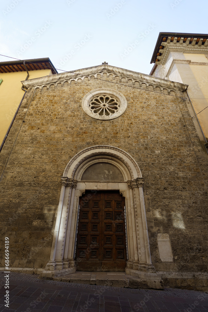 Historic buildings of Rieti, Italy: San Pietro Apostolo church